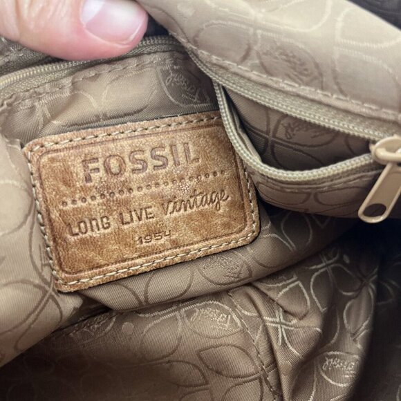 Fossil Cognac-Colour Leather Medium-Size 70s Style Handbag - Picture 14 of 16